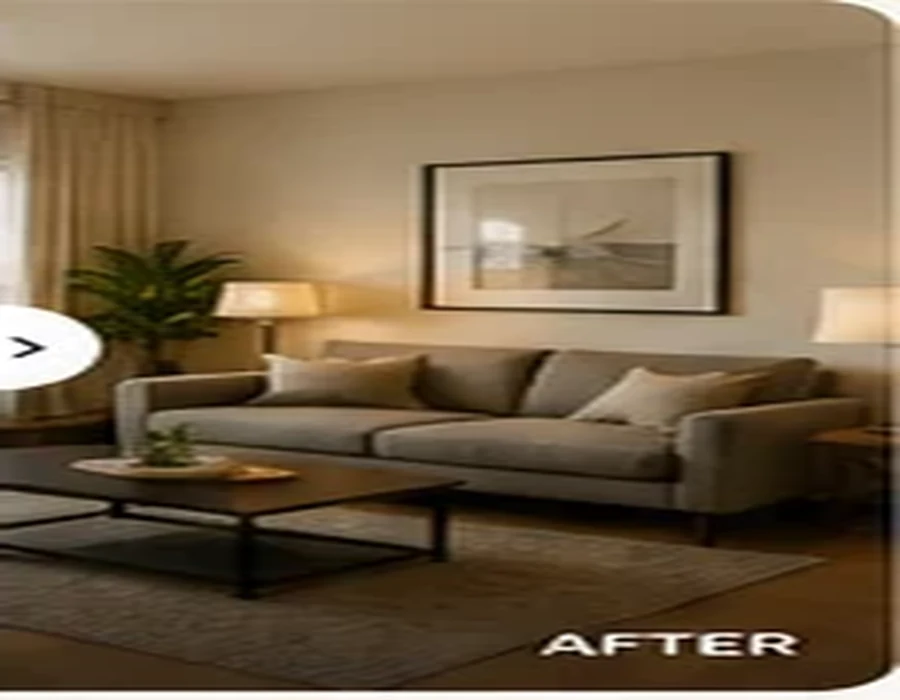 Living room after